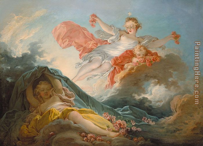 l'aurore painting - Jean-Honore Fragonard l'aurore art painting